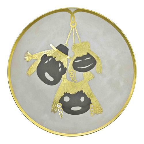 20th Century Painted Porcelain Plate by Arrigo Finzi For Sale - Image 5 of 5