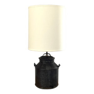 Antique Metal Milk Can Table Lamp Light Fixture Farmhouse Decor