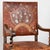Pair of 19th Century Painted and Embossed Leather Armchairs For Sale - Image 4 of 13