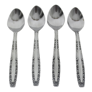 1960’s Mid Century Modern Demitasse Tiny Stainless Steel Spoons- Set of 4