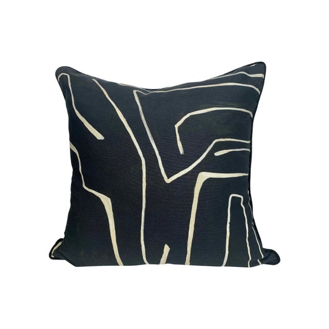 Contemporary Graffito Abstract Pillow For Sale - Image 3 of 3