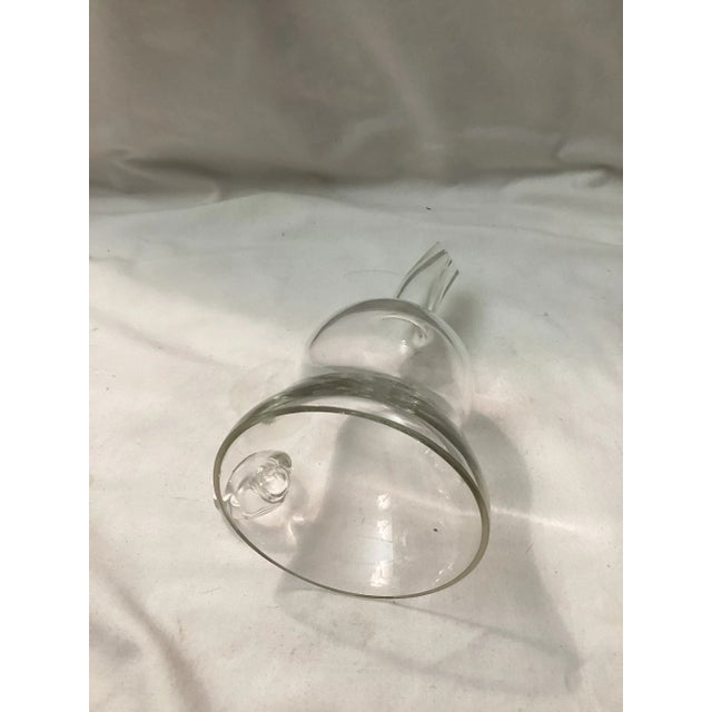 Traditional Vintage Hand Blown Glass Wine Funnel For Sale - Image 3 of 4