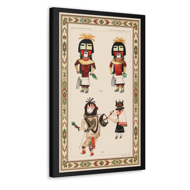 Atelier Aria Lumae Hopi Kachina Ritual Figures Companion Three Piece Gallery Board Set 18" X 27" For Sale In San Antonio - Image 6 of 18