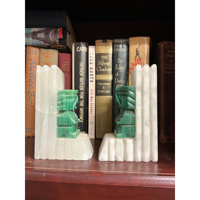 Vintage Pair of Carved Stone Mayan Aztec Bookends | Chairish