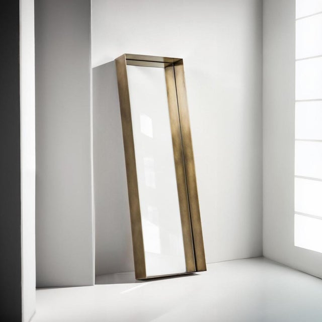 Metal Reflexion Brass Mirror by Zincutec For Sale - Image 7 of 11