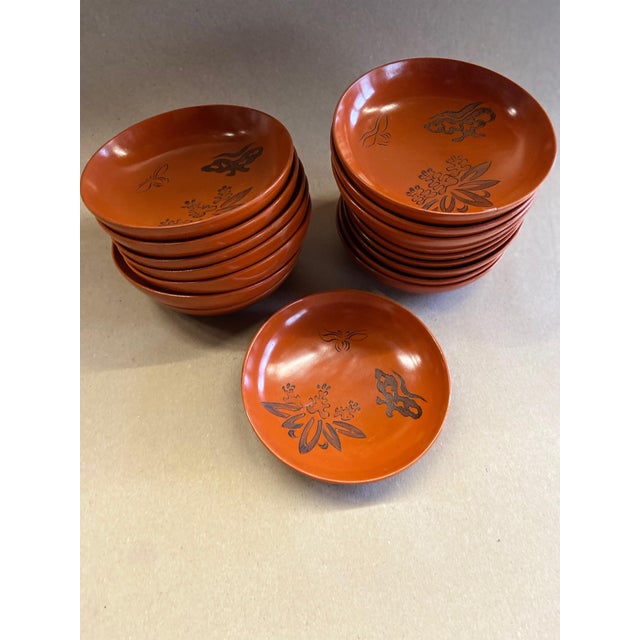 Lacquered Cups, Set of 18 For Sale - Image 4 of 7