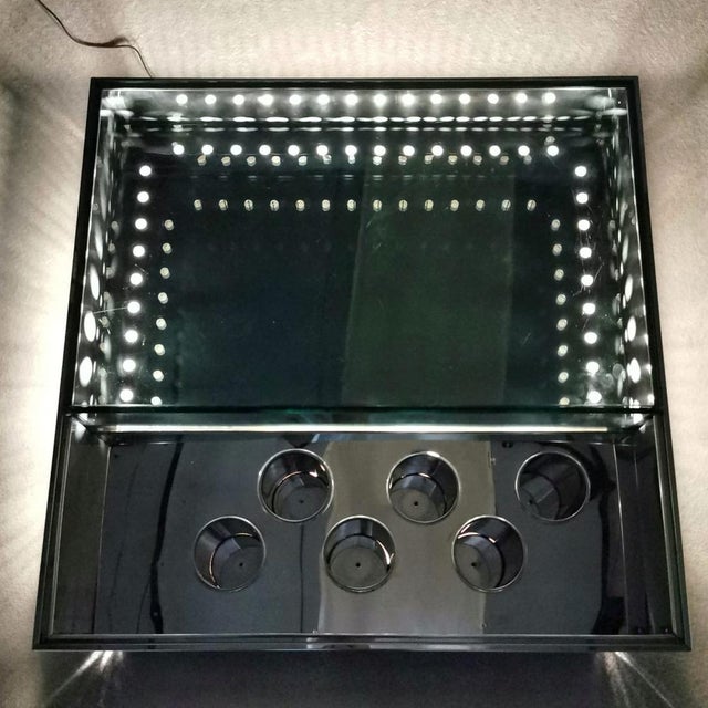 lluminated Glass Coffee Table, 1970s For Sale - Image 10 of 16