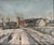 Ludvig Jacobsen, Snowy Village Path, Oil Painting on Canvas, in Very Good conditions. Designed 1920 to 1949 This piece is...