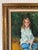 Textile 1970s Vintage E. Weight Portrait of a Girl in Landscape Oil on Canvas Painting, Framed For Sale - Image 7 of 12