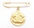 Contemporary Chanel Vintage Gold Plated Medallion Coin Safety Pin Brooch For Sale - Image 3 of 3