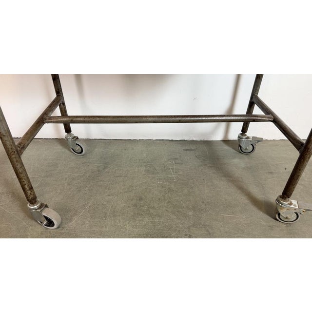 Vintage Industrial Worktable on Wheels, 1960s For Sale - Image 6 of 18
