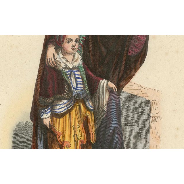 Duverger after Auguste Wahlen, Turkish Woman with Child, 1845, Hand-Coloured Lithograph For Sale - Image 4 of 10