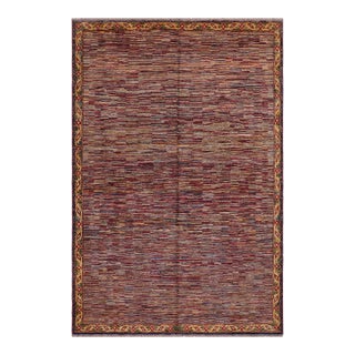 Modern Gabbeh Blue/Red Wool Rug - 8'1'' X 9'10'' For Sale