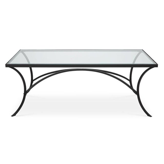 Elegant Black Steel Coffee Table For Sale In Sacramento - Image 6 of 9