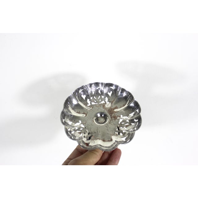 1910 Victorian Silver Plate Phoenix and Shield Ring or Candy Dish English Silverplate For Sale - Image 9 of 16