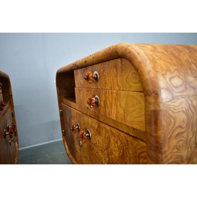 Art Deco Bedside Tables, Former Czechoslovakia, 1930s, Set of 2 For Sale - Image 10 of 18