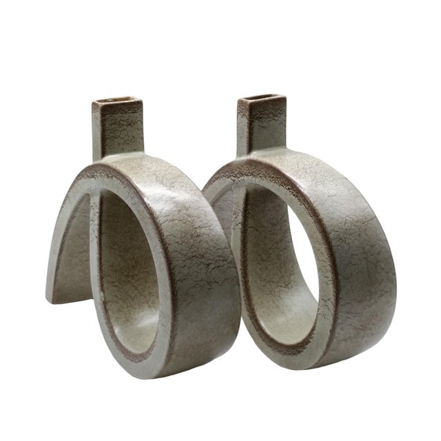 Black Vintage Italian Ceramic Single-Flower Vase by Roberto Rigon for Bertoncello, 1970s For Sale - Image 8 of 9