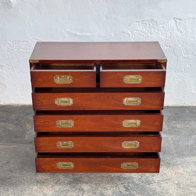 Brown British Mahogany Military Chest, Early 1900s For Sale - Image 8 of 15