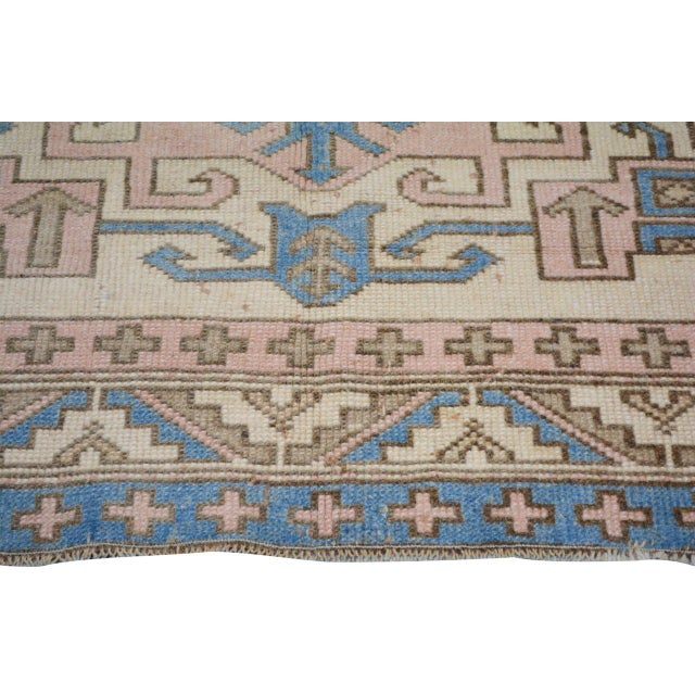 1950s Vintage Turkish Anatolian Hand Knotted Wool Rug, 4'5''x5' For Sale - Image 5 of 5