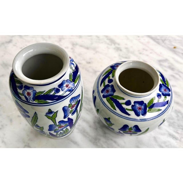 Late 20th Century Chinese Iris Vases - A Pair For Sale In New York - Image 6 of 10