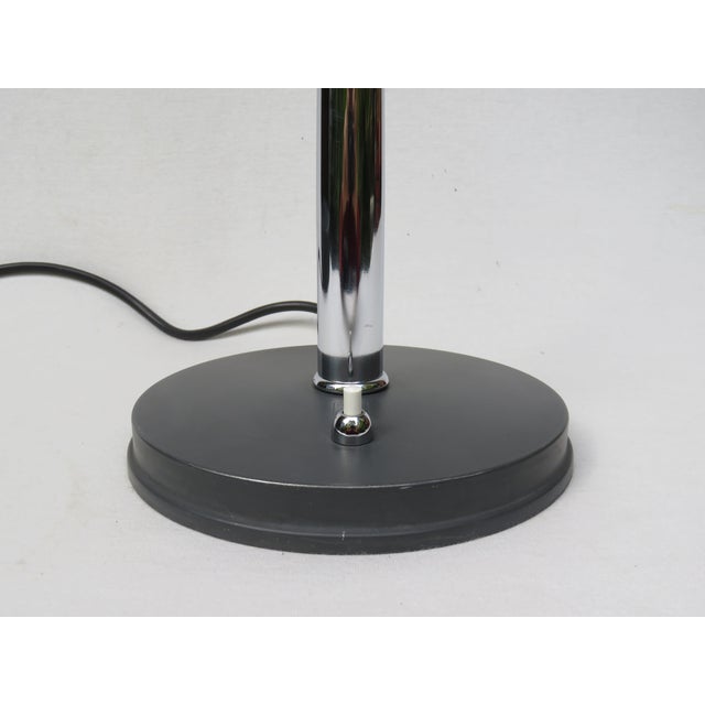 Chrome-Plated and Dark Grey Major Table Lamp by Louis Kalff for Philips, 1960s For Sale - Image 17 of 18