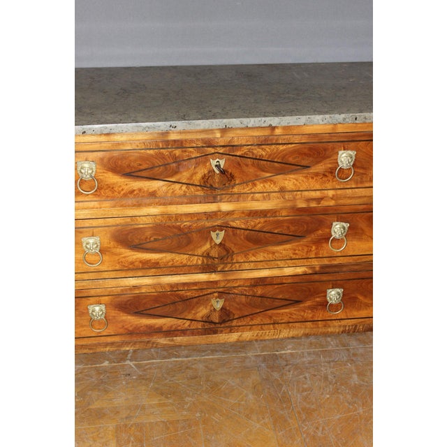 Brown Antique Directoire Walnut Commode, 1700s For Sale - Image 8 of 13