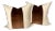 Custom Oatmeal Linen & Chocolate Velvet Stripe Pillows - a Pair For Sale