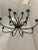 Early 21st Century Wrought Iron Florentine Art 20-Light Chandelier in Matte Black Metal from Simoeng For Sale - Image 5 of 13
