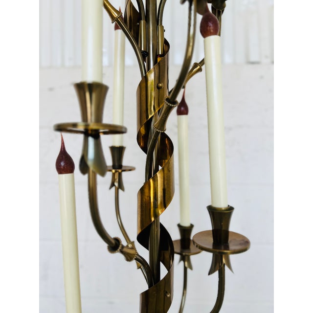 1960s Rare, Italian Mid Century Stilnovo 10-Light Brass & Marble Floor Lamp C. 1960 For Sale - Image 5 of 12