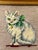 Mid 20th Century Pair Vintage Framed Needlepoint Cat Kitten Portraits With Bows For Sale - Image 5 of 8