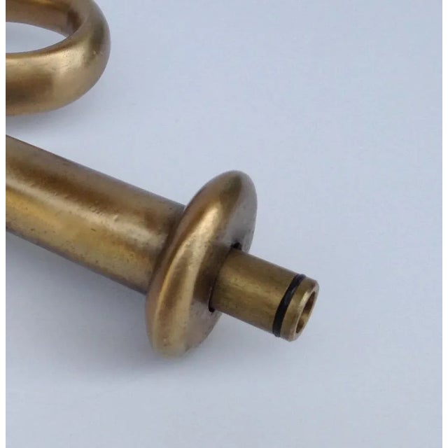 C.1990's Large German Bronze Serpentine Tieback by Blome' For Sale In West Palm - Image 6 of 9