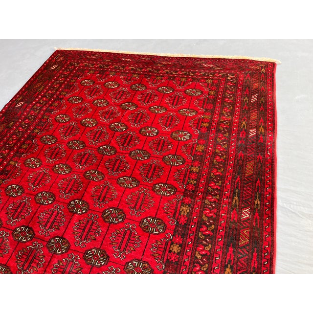 Islamic Vintage Afghan Ersari Turkmen Bokhara Gallery Rug - 8'4" X 4'3" For Sale - Image 3 of 13