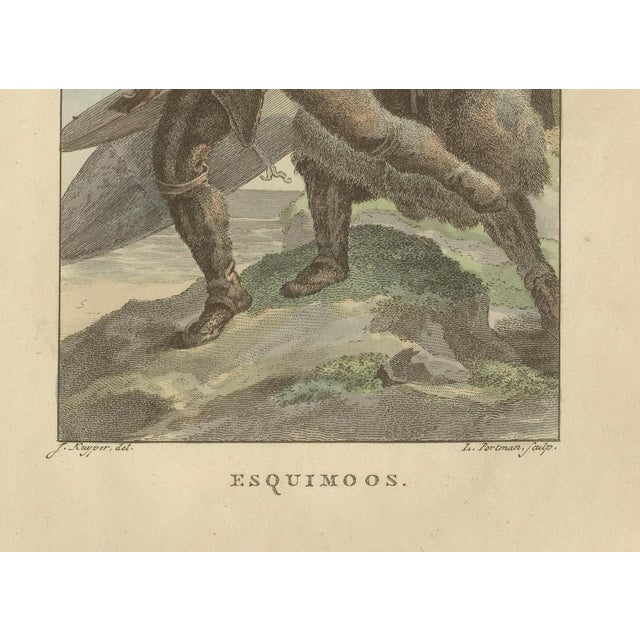 Jaques Kuyper, Inuit Hunters, Hand-Colored Print, 1805 For Sale - Image 6 of 9