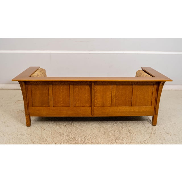 Stickley Mission Oak Arts & Crafts Upholstered Sofa For Sale - Image 15 of 17
