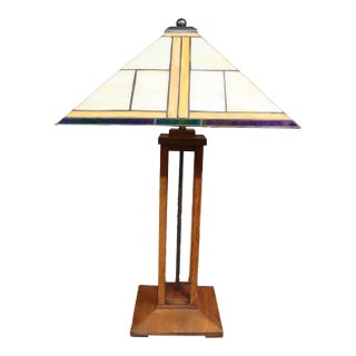 Stickley Slag Glass Lamp For Sale
