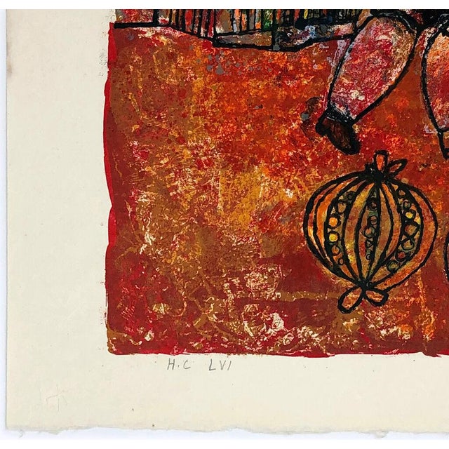 Contemporary Theo Tobiasse Untitled, From the Song of Songs of King Solomon (Hand Signed Lithograph), 1975 For Sale - Image 3 of 3