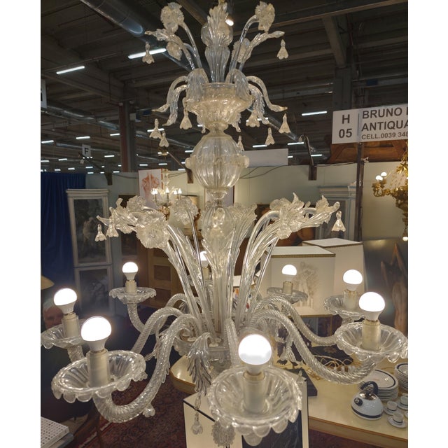 Glass Vintage Murano Chandeliers, 1920s, Set of 2 For Sale - Image 7 of 9