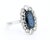 Art Deco 1920s Belle époque Ring, Platinum, Natural Sapphire 1,60 Ct and Diamonds, Size 6.5 For Sale - Image 3 of 5