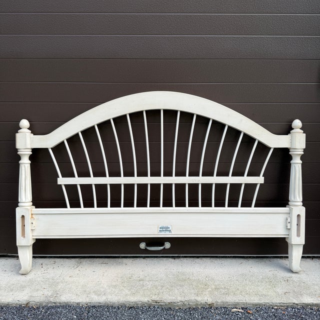 2000s Ethan Allen Country French / Maison Wheatback Full Footboard (37-5630) For Sale In Philadelphia - Image 6 of 14