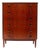 Vintage Danish Mid-Century Teak Six-Drawer Tallboy Dresser For Sale