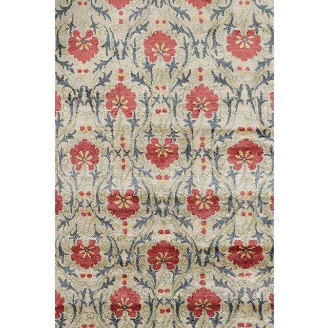 Traditional Rug & Kilim’s European Style Rug in Gold With Red and Teal Florals “Samarkand” For Sale - Image 3 of 7