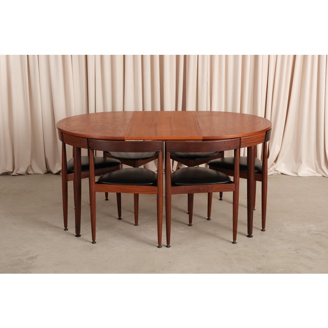 Vintage Hans Olsen Roundette Dining Set for Frem Røjle, Expandable to 6 Seats For Sale - Image 10 of 18