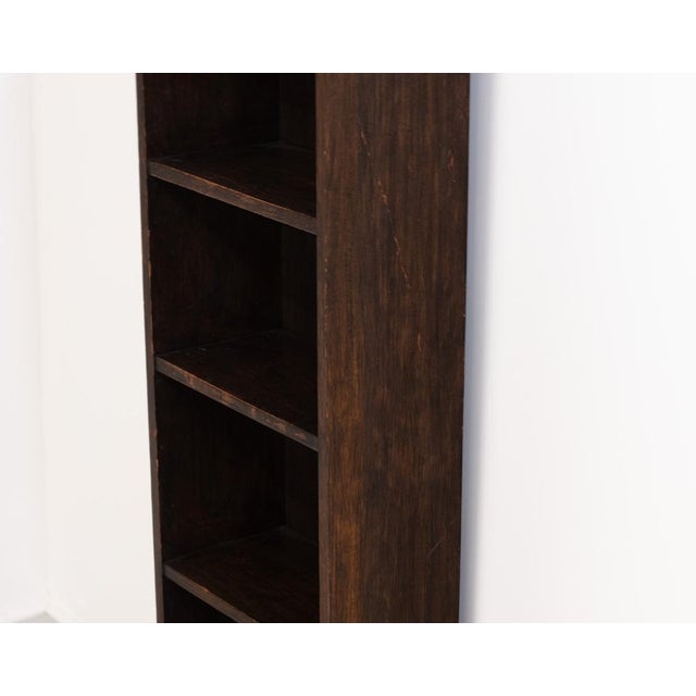 Wood Heart Narrow Open Bookcase in Oak from Liberty & Co., 1905 For Sale - Image 7 of 12