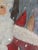 American Vintage Large Heartwarming Painting of Kind Santa in Snowy Woods With Birds , Signed and Dated For Sale - Image 3 of 9