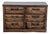 Vintage 6-Drawer Wooden Dresser With Metal Handles For Sale