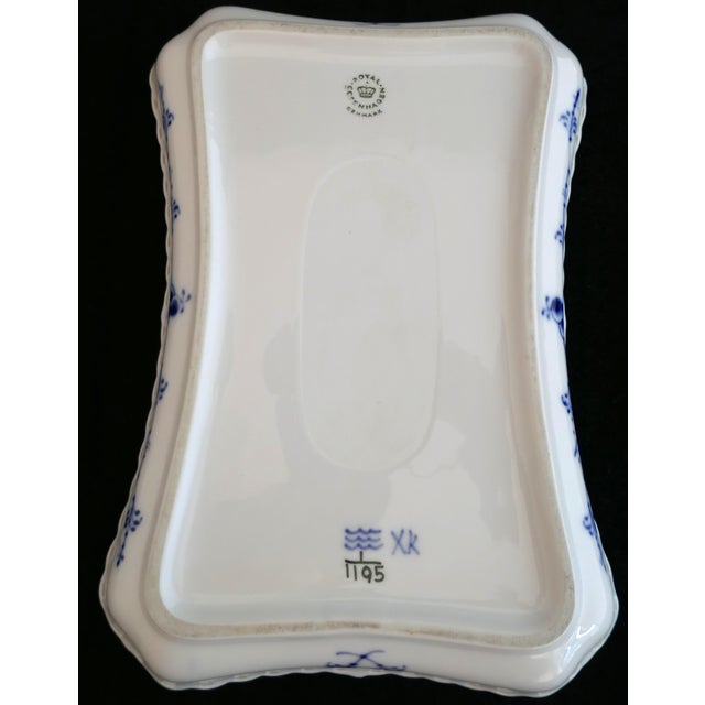 Royal Copenhagen Blue Fluted Full Lace Porcelain Tray For Sale In Chicago - Image 6 of 9