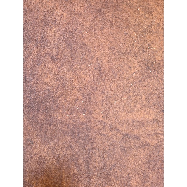 Late 20th Century Faux Bamboo Leather Top Writing Desk For Sale - Image 14 of 18