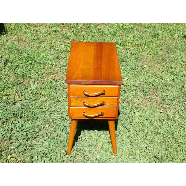 Vintage Mid Century Sewing Stand End Table Nightstand For Sale - Image 4 of 14