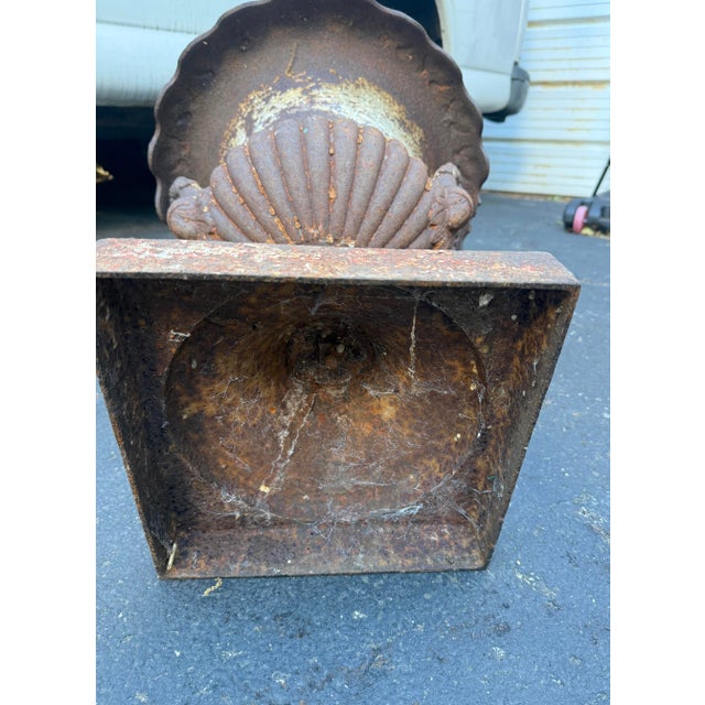 Huge Antique Late Victorian French Heavy Cast Iron Outdoor Planter Urn W/ Handle For Sale - Image 16 of 17