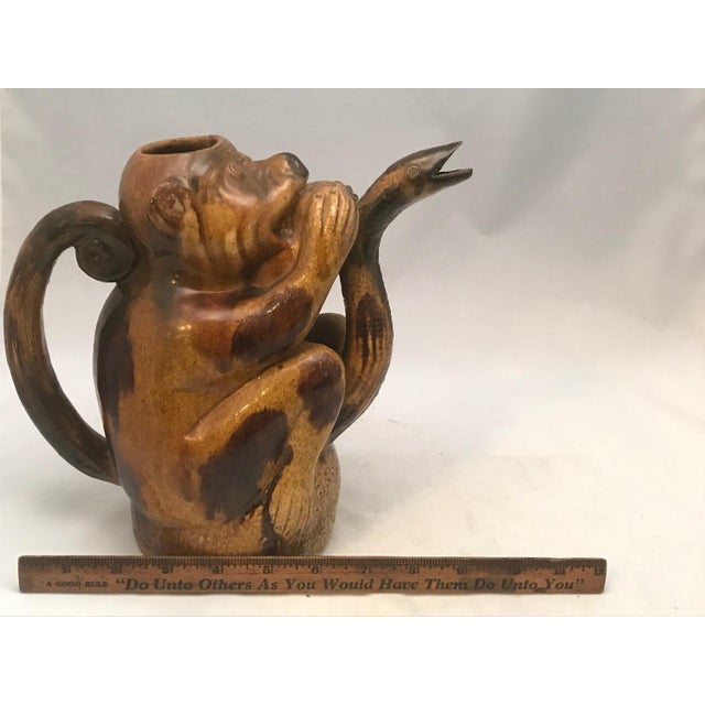 Antique Majolica Monkey & Snake Teapot, c. 1890 For Sale - Image 9 of 10